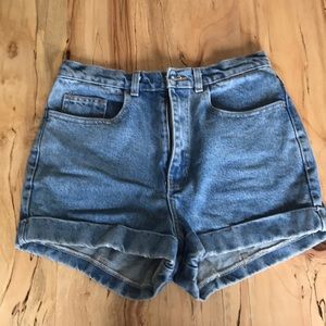 American Apparel High Waist Denim shorts